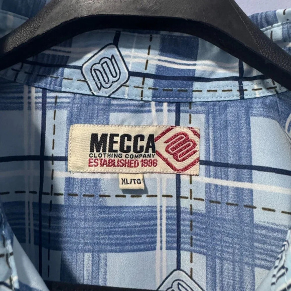 MECCA clothing‎ brand mens size  XL blue shirt - Picture 3 of 5